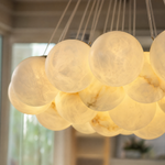 Orla Cluster Alabaster Ball Pendant Light by Dalmivik, product or room detail view