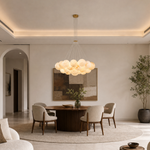 Orla Cluster Alabaster Ball Pendant Light by Dalmivik, product or room detail view