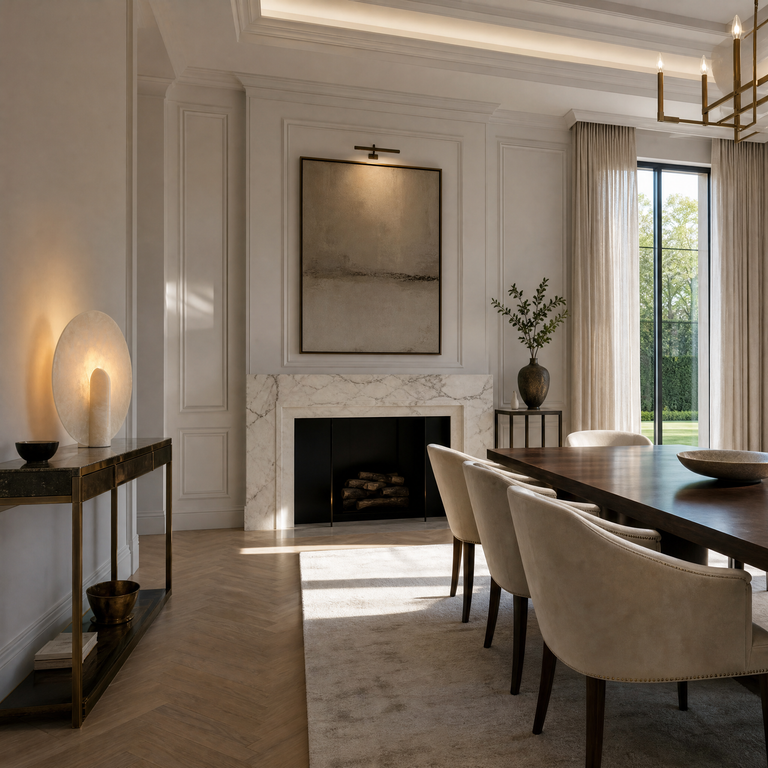 Pearl Modern Alabaster Disc Table Lamp by Dalmivik, product or room detail view