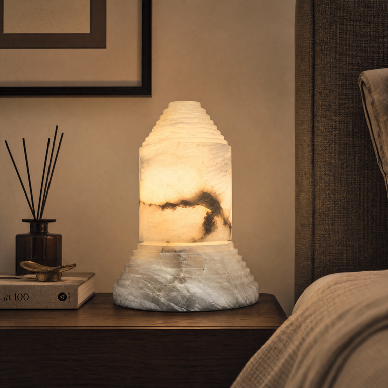Pearl Modern Bedroom Table Lamp by Dalmivik, product or room detail view