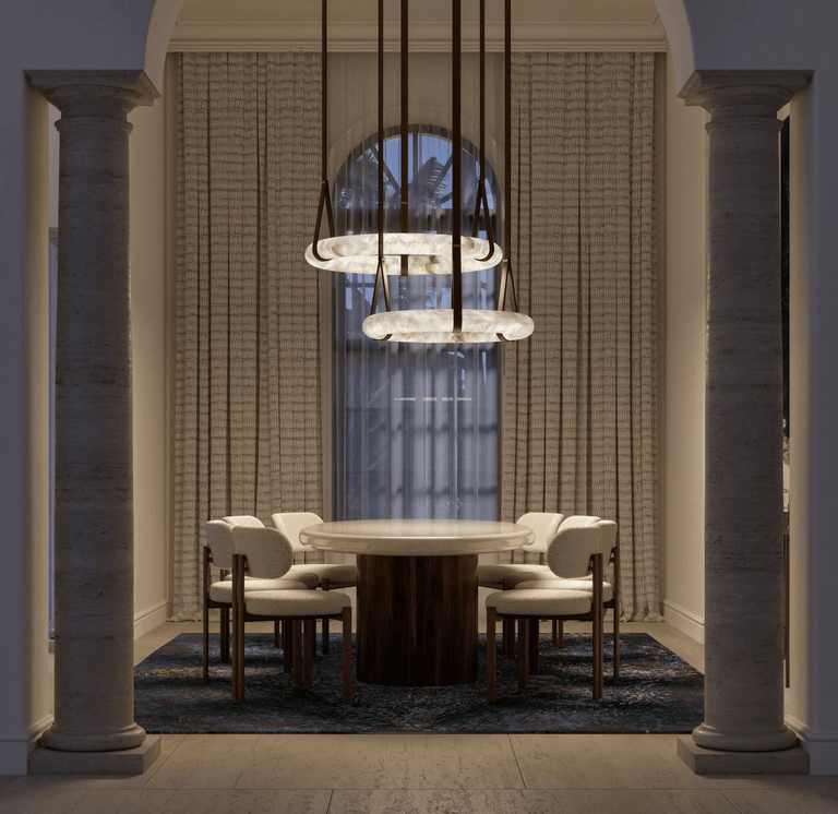 Pendant Light A Alabaster Ring Ceiling Lamp by Dalmivik, product or room detail view