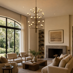 Ramo Alabaster Foyer Large Chandelier by Dalmivik, product or room detail view
