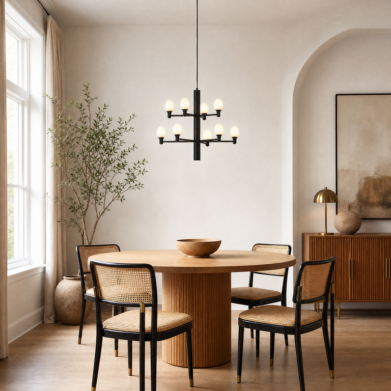 Ramo Alabaster Large Black Chandelier by Dalmivik, product or room detail view