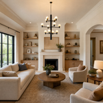 Ramo Globe Black Alabaster Chandelier by Dalmivik, product or room detail view