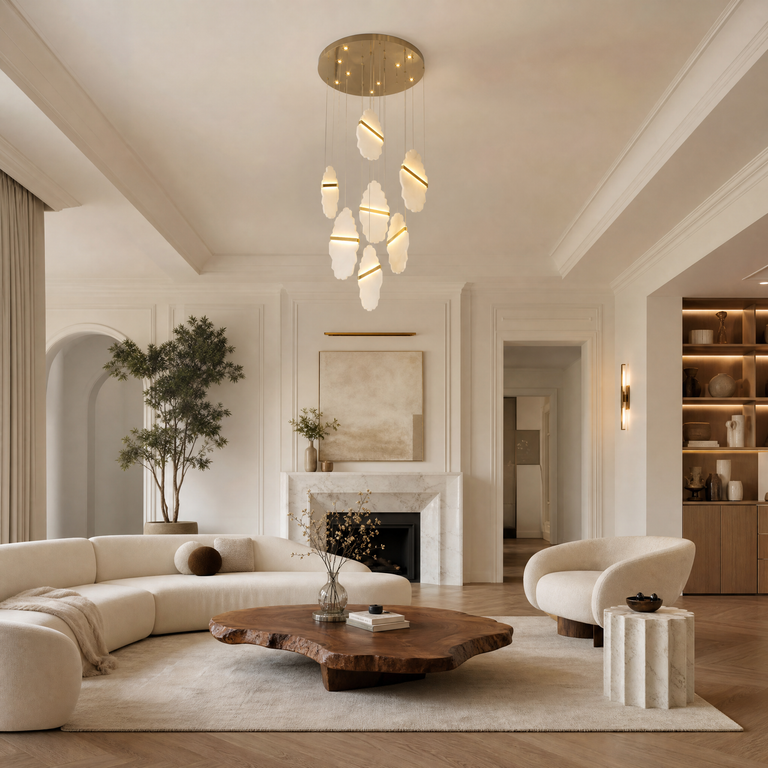 Relieva Sculpted Modern Chandelier Lighting by Dalmivik, product or room detail view