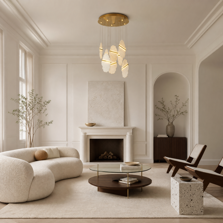 Relieva Sculpted Modern Chandelier Lighting by Dalmivik, product or room detail view
