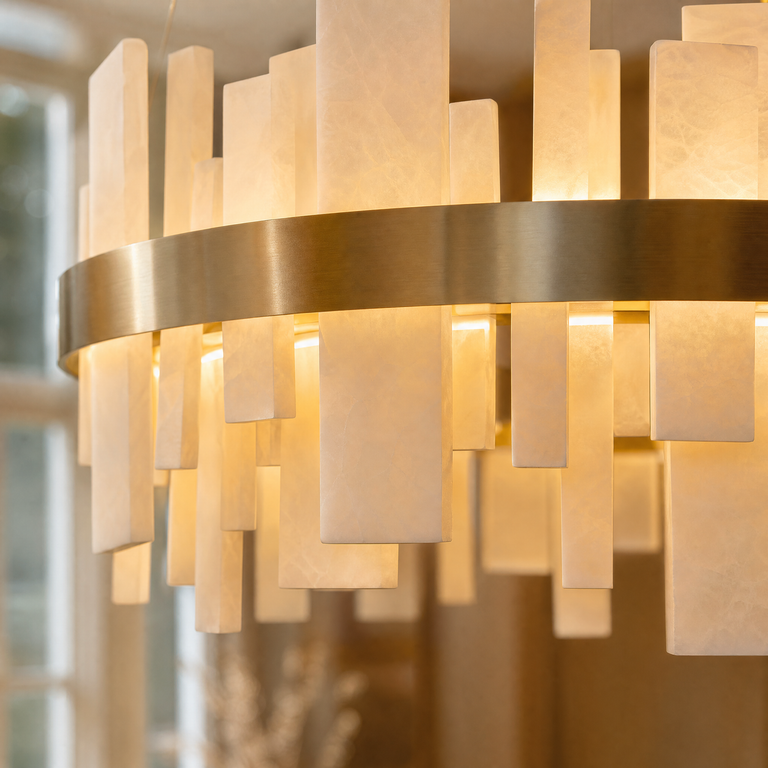 Round Block Chandelier by Dalmivik, product or room detail view
