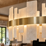 Round Block Chandelier by Dalmivik, product or room detail view