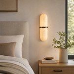 Verity Modern Alabaster Wall Sconce Lighting by Dalmivik, product or room detail view