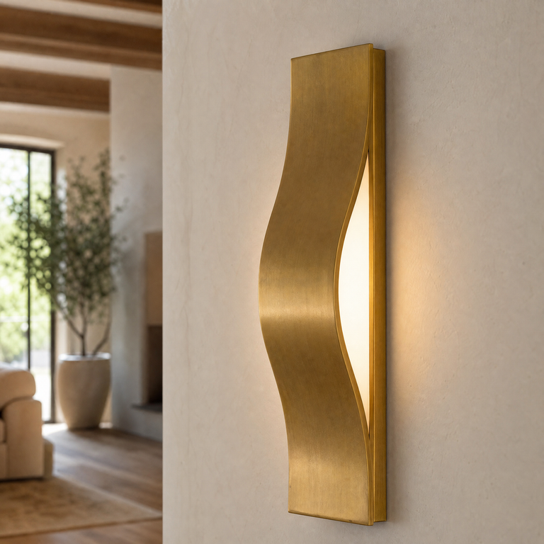 Veya Modern Ribbon Wall Sconce Lamps by Dalmivik, product or room detail view
