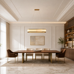 Vivian Alabaster Modern Oval Chandelier by Dalmivik, product or room detail view