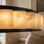 Votelle Modern Alabaster Ring Chandelier by Dalmivik, product or room detail view