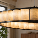 Votelle Modern Alabaster Ring Chandelier by Dalmivik, product or room detail view
