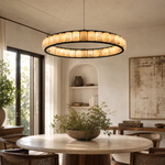 Votelle Modern Alabaster Ring Chandelier by Dalmivik, product or room detail view