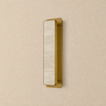 Celine Minimalist Alabaster Wall Sconce by Dalmivik, complete fixture view