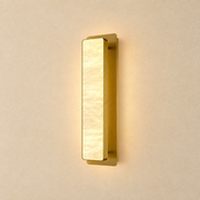 Celine Minimalist Alabaster Wall Sconce by Dalmivik, complete fixture view