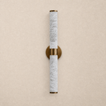 Anello Modern Linear Alabaster Sconce by Dalmivik, complete fixture view