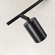 Adjustable Triple Cylinder Picture Light in Matte Black - material detail