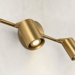 Brass cylinder and clear glass detail