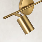 Swivel joint detail on the brass picture light