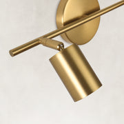 Swivel joint detail on the brass picture light