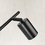 Adjustable cylinder detail on the matte-black picture light