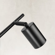 Adjustable cylinder detail on the matte-black picture light
