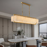 Alabaster Bar Chandelier with Gold & White Finish by Dalmivik, product or room detail view