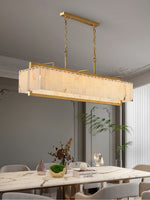 Alabaster Bar Chandelier with Gold & White Finish by Dalmivik, product or room detail view