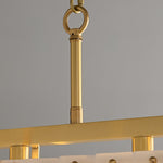 Alabaster Bar Chandelier with Gold & White Finish by Dalmivik, product or room detail view