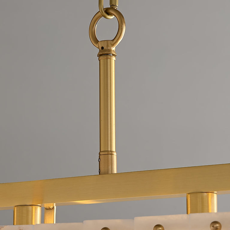 Alabaster Bar Chandelier with Gold & White Finish by Dalmivik, product or room detail view