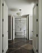 Alabaster Bronze & White LED Chandelier – Elegant 33‑Inch by Dalmivik, product or room detail view