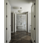 Alabaster Bronze & White LED Chandelier – Elegant 33‑Inch by Dalmivik, product or room detail view