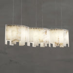 Alabaster Pendant Lamp with Gold & White Finish by Dalmivik, product or room detail view