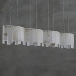 Alabaster Pendant Lamp with Gold & White Finish by Dalmivik, product or room detail view