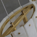 Alabaster Pendant Lamp with Gold & White Finish by Dalmivik, product or room detail view