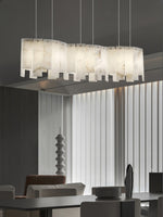 Alabaster Pendant Lamp with Gold & White Finish by Dalmivik, product or room detail view