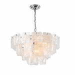 Aureate Cascade Murano-Style Glass Tile Chandelier