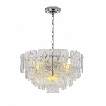 Aureate Cascade Murano-Style Glass Tile Chandelier