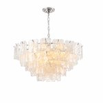 Aureate Cascade Murano-Style Glass Tile Chandelier