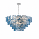 Aureate Cascade Murano-Style Glass Tile Chandelier