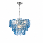 Aureate Cascade Murano-Style Glass Tile Chandelier