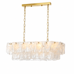 Aurevia Murano-Style Linear Art Glass Chandelier