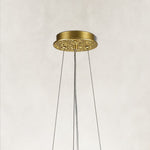 Gold-tone ornate canopy and suspension detail