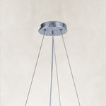 silver-tone deep crystal-branch chandelier canopy detail.
