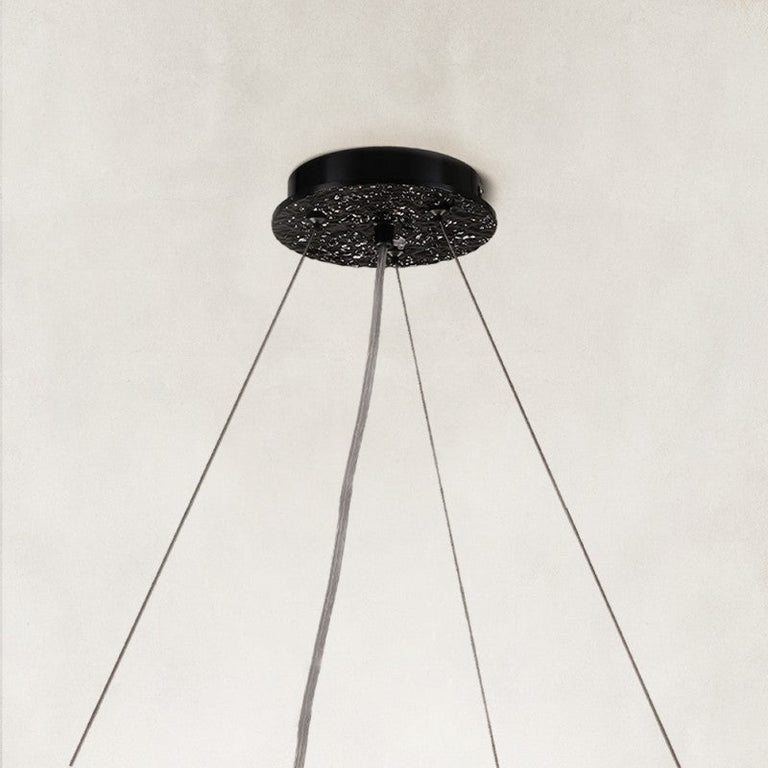 black crystal-branch chandelier ceiling canopy detail.