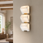 Blocco Alabaster Wall Sconce by Dalmivik, furnished room or product detail view