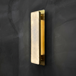 Rect Plate Wall Sconce by Dalmivik, complete fixture view