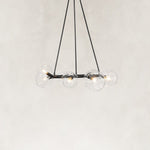 Bubble Glass Ring Chandelier in Matte Black - alternate angle
