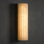 Capsula Alabaster Wall Sconce 11.8" by Dalmivik, complete fixture illuminated